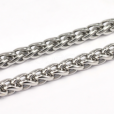 Tarnish Resistant 304 Stainless Steel Wheat Chains CHS-L001-30-8mm-1