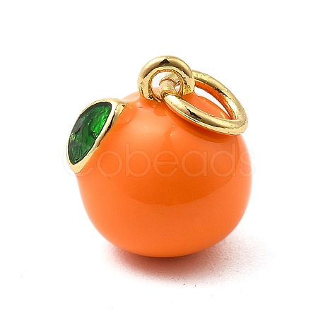 Brass Enamel Charms X-KK-P303-06B-G-1