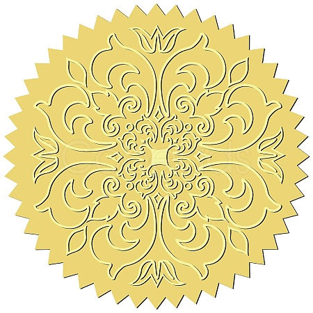 34 Sheets Mandala Self Adhesive Gold Foil Embossed Stickers DIY-WH0509-015-1