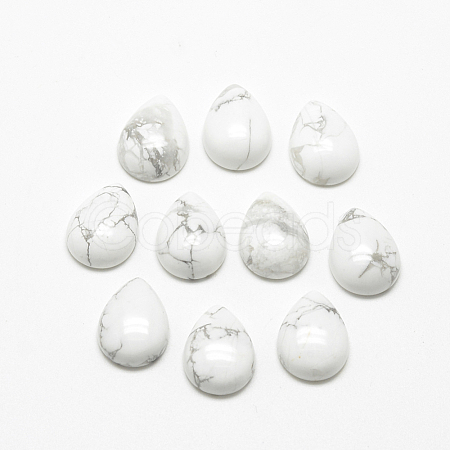 Natural Howlite Cabochons G-R417-10x14-29-1