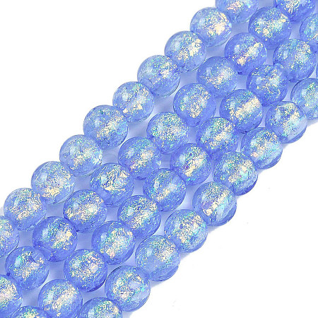 Handmade Foil Lampwork Beads Strands FOIL-K003-06B-02-1