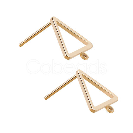 Brass Stud Earring Findings KK-BC0003-74G-1