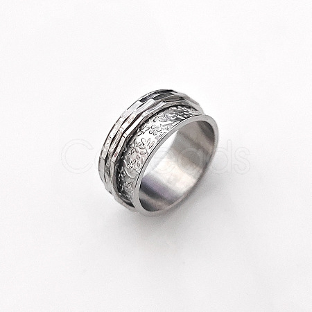 Retro Rotatable 304 Stainless Steel Finger Rings FS-WG84C22-44-1