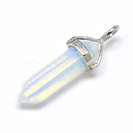 Opalite Double Terminated Pointed Pendants G-J261-B12-1