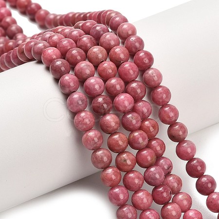 Natural Rhodonite Beads Strands G-F820-K06-6mm-1