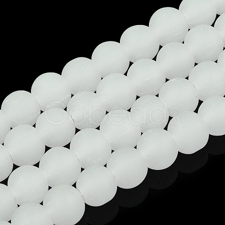 Imitation Jade Glass Beads Strands GLAA-T032-J6mm-MD01-1