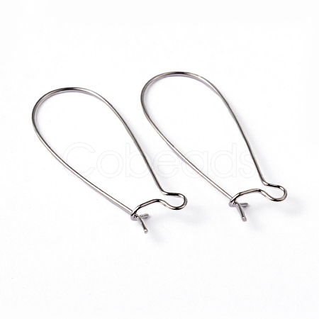 Brass Hoop Earrings Findings Kidney Ear Wires EC221-1