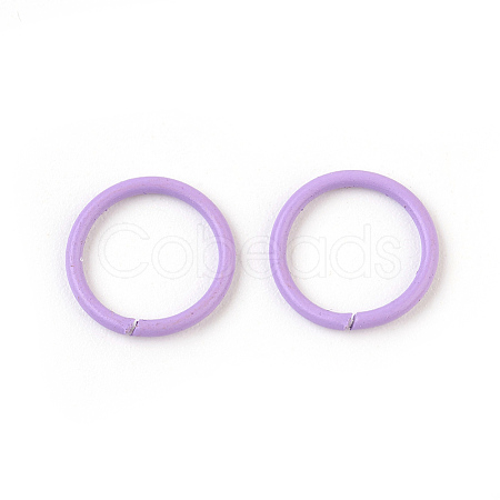 Spray Painted Iron Open Jump Rings X-IFIN-F149-B04-1