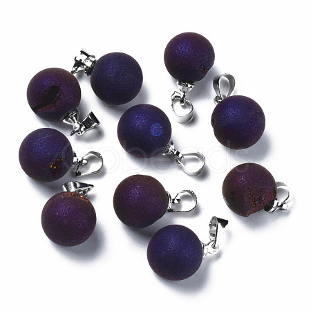 Natural Agate Charms G-Q998-036D-1