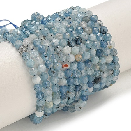 Natural Aquamarine Beads Strands G-F509-10-4mm-01-1