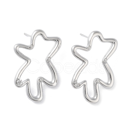 Brass Stud Earring Findings KK-F871-51P-1