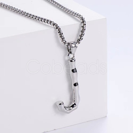 Minimalist chic collarbone necklace with 26 English letters design LW4134-36-1