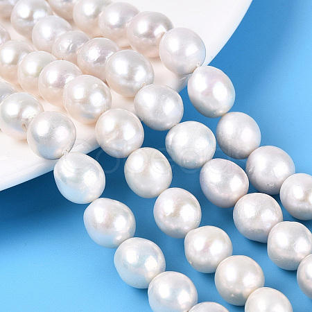 Natural Nucleated Baroque Keshi Pearl Beads Strands PEAR-S020-L18-1