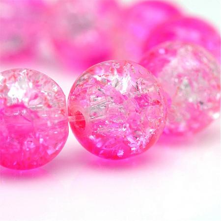 Baking Painted Crackle Glass Bead Strands CCG-S001-6mm-09-1