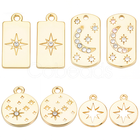 16Pcs 4 Styles Alloy Pendants FIND-SC0021-43-1