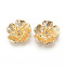 Brass Rhinestone Settings, Flower, Nickel Free, Real 18K Gold Plated, Fit for 1.5mm Rhinestone, 19x19x5mm