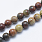 Natural Polychrome Jasper/Picasso Stone/Picasso Jasper Beads Strands, Round, 8mm, Hole: 1mm, about 48pcs/strand, 15.7 inch(40cm)