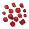 Cinnabar Beads, Carved Lacquerware, Mixed Shapes, Red, 12~22x10~21x8~12mm, Hole: 2mm