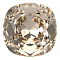 Preciosa&reg MAXIMA Crystal Fancy Stones, Czech Crystal, 435 36 132 Cushion Square, Dura Foiling, 00030 235 Honey, 12x12mm