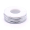 Matte Round Aluminum Wire, with Spool, Silver, 15 Gauge, 1.5mm, 10m/roll