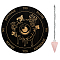 AHADEMAKER Divination Sets, including 1Pc PVC Plastic Pendulum Board, 1Pc 304 Stainless Steel Cable Chain Necklaces, 1Pc Natural Rose Quartz Stone Pendants, Mushroom Pattern, Board: 200x4mm