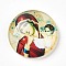 Glass Cabochons, Half Round/Dome with Virgin and Child, Colorful, 25x6~6.5mm