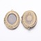 Romantic Valentines Day Ideas for Him with Your Photo Brass Locket Pendants, Picture Frame Charms for Necklace, Antique Bronze, Oval, 23x32mm, Inner: 13x18mm, hole: 1.7~1.9mm