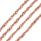 Brass Singapore Chains, Water Wave Chains, Nickel Free, Soldered, Rose Gold, 3.5x1mm