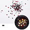 Nail Art Decoration Accessories, with Resin Rhinestones and Brass Cabochons, Butterfly & Moon & Half Round, Dark Red, 4.5x4.5x1.5mm & 4x3x0.5mm & 3x1mm, 120pcs/box