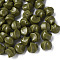 Opaque Acrylic Beads, Twist, Dark Olive Green, 14.5x14x14mm, Hole: 1.6mm, about 390pcs/500g