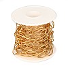 PVD Vacuum Plating 304 Stainless Steel Paperclip Chains CHS-O008-01G-3