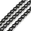 Oxidation Aluminum Faceted Curb Chains CHA-E003-12EB-1