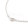 Natural Rose Quartz Geometric Pendant Necklace NJEW-JN04239-01-3