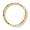 Brass Round Beads Stretch Bracelets for Women HH7054-7-1
