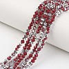 Electroplate Opaque Glass Beads Strands EGLA-A034-P6mm-M06-1