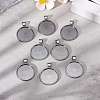 Tibetan Style Alloy Pendant Cabochon Settings TIBE-R295-055B-LF-5