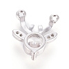 Christmas Brass Micro Pave Cubic Zirconia Pendants ZIRC-G166-03-3