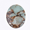 Assembled Natural Bronzite and Synthetic Aqua Terra Jasper Pendants G-S329-035-2