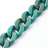 Handmade Acrylic Curb Chains X-AJEW-JB00679-01-1