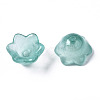 Transparent Spray Painted Glass Beads GLAA-Q089-002A-001-4