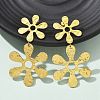 304 Stainless Steel Dangle Stud Earrings for Women EJEW-K268-12D-G-1
