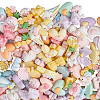 120Pcs 6 Styles Opaque Resin Decoden Cabochons RESI-SP0001-27-6