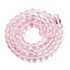 Transparent Spray Painted Glass Bead Strands X-GLAA-N035-03B-B06-2
