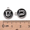 Platinum Plated Alloy Charms LS-ENAM-S118-02U-P-3