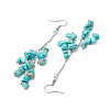 Synthetic Turquoise Chips Cluster Earrings EJEW-JE05837-4