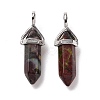 Natural Dragon Blood Pointed Pendants X-G-K329-48P-2