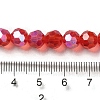 Electroplate Transparent Glass Beads Strands EGLA-A035-T8mm-L01-4
