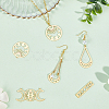 CREATCABIN 10Pcs 5 Style 201 Stainless Steel Laser Cut Pendants STAS-CN0001-23G-4