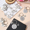 6Pcs Alloy Keychains KEYC-SW00044-6