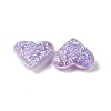 Rainbow Iridescent Plating Acrylic Beads OACR-A010-04B-2